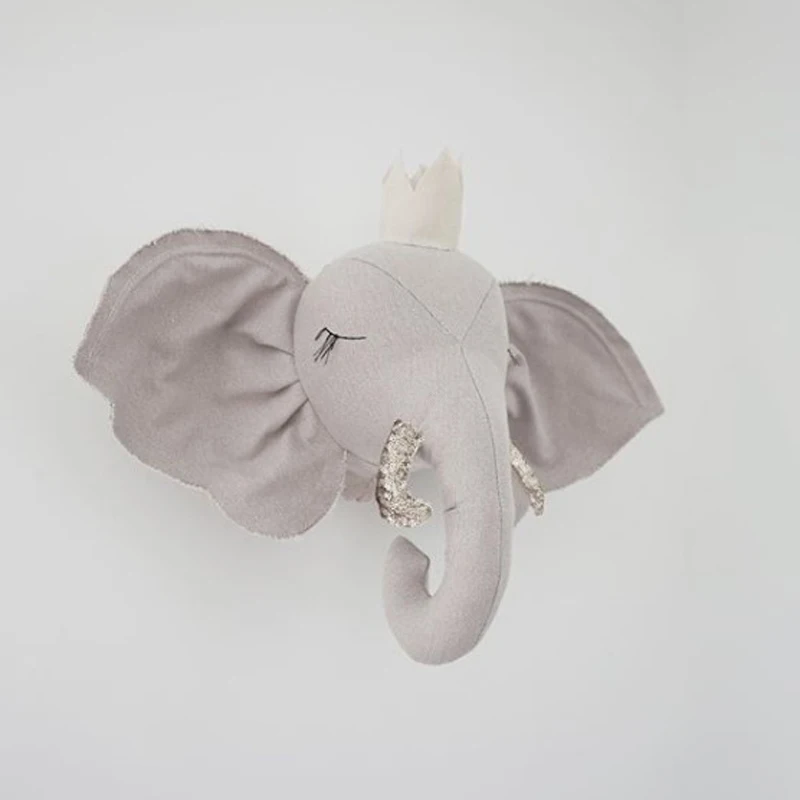 Декор для детской комнаты мягкие игрушки в виде оленя единорога головы животных