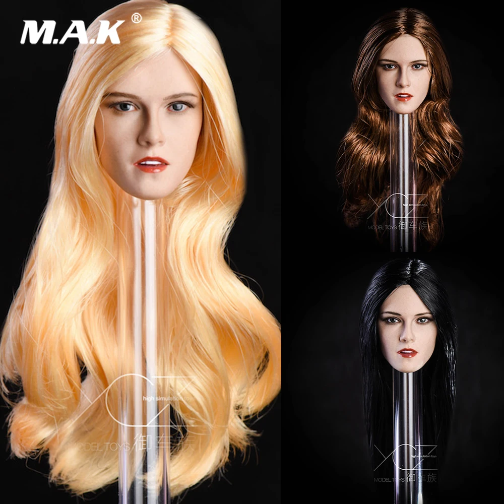 XY001 1/6 женский манекен головы лепить Кристен Стюарт голова резьба со