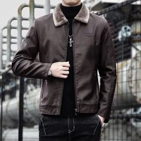 2021 male suede leather jacket men new mens leather jacket casual plus warm jacket mens business wear chaqueta cuero hombre