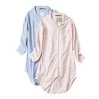 100% чесаный хлопок ночные сорочки женские ночные рубашки для девочек, одежда для сна на зиму размера плюс осень трусы оригинальные женские Детское Белье для сна