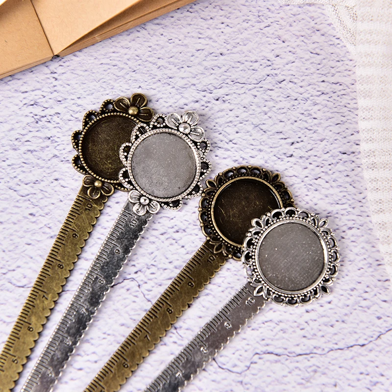 1 шт. винтажная металлическая линейка кольцо для ключей прикрепление Закладка