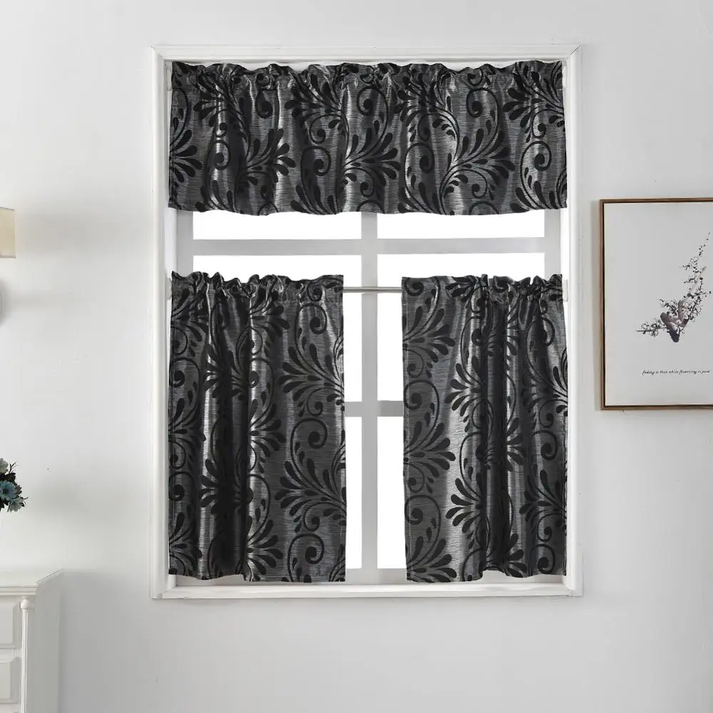 NAPEARL Короткие шторы для кухни жаккардовые оконные обработки современные панели