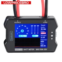 toolkitrc wm150 150a 50v watt meter power analyzer lcd display power voltage current tester pwm output for rc fpv drone