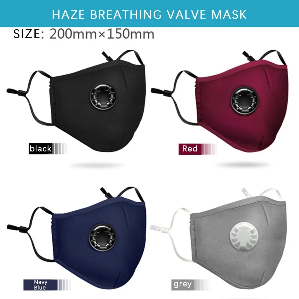 

1pc Reusable Washable Cotton Mask Breathing Solid Pm2.5 Dustproof Face Mask Cotton Windproof Foggy Haze Pollution Respirator