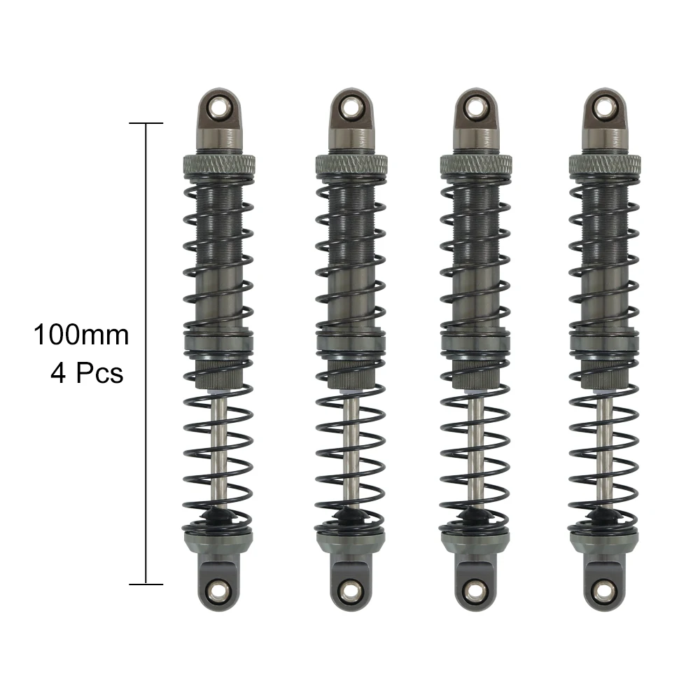 4 шт. металлический масляный амортизатор для гусеничного станка RC серый 70 мм 80 90 100