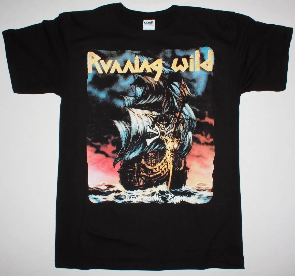 Новая Черная футболка RUNNING WILD And JOLLY ROGER GRAVE DIGGER BLIND GUARDIAN |