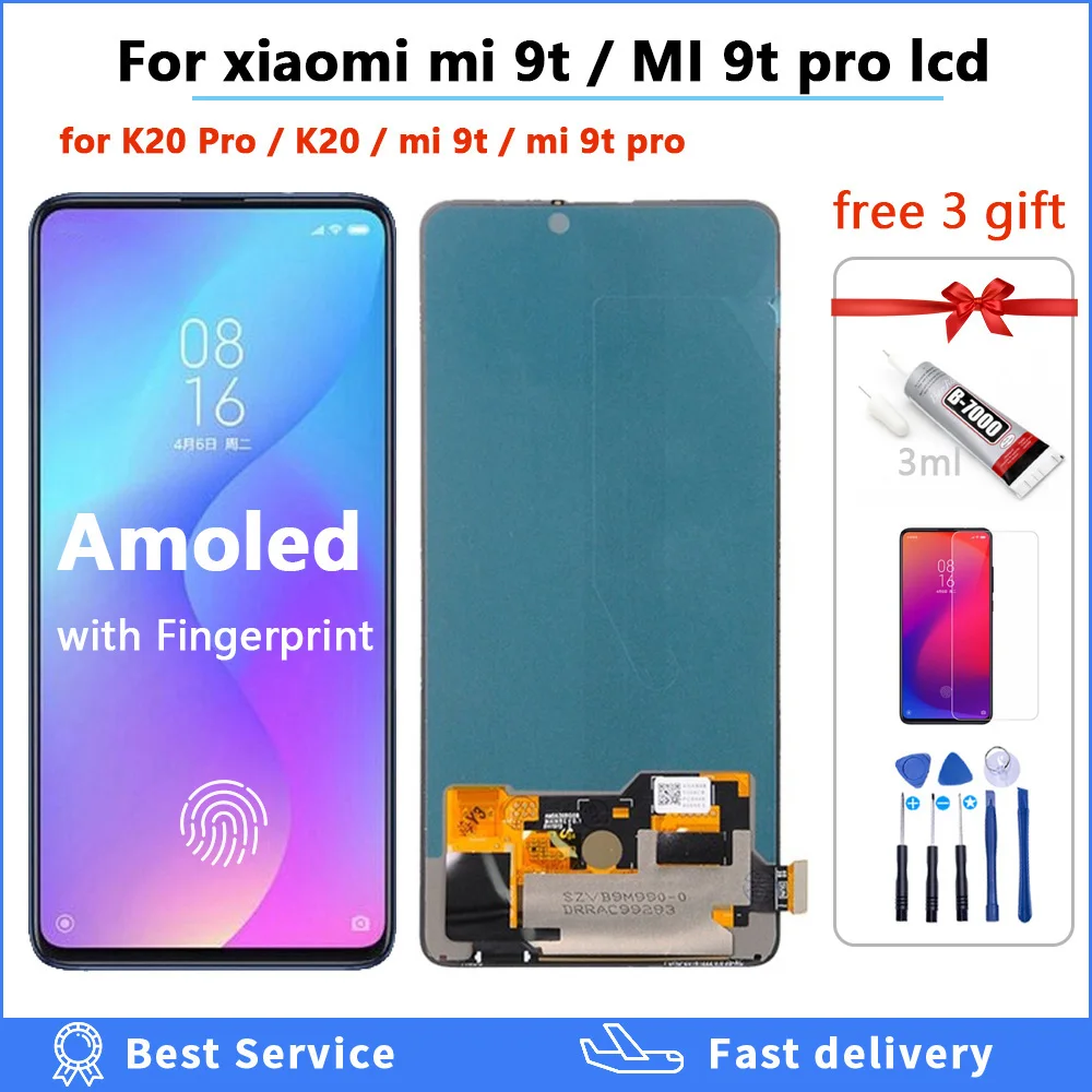 Оригинальный ЖК дисплей AMOLED для Xiaomi Mi 9 T Pro mi9 t mi9t Redmi K20 сенсорный экран дигитайзер
