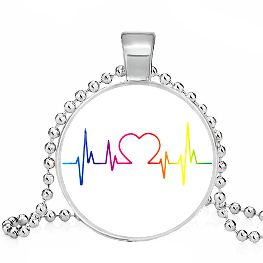 Ожерелье с изображением ЛГБТ-радуги ожерелье для геев ЛГБТ флагом радуги