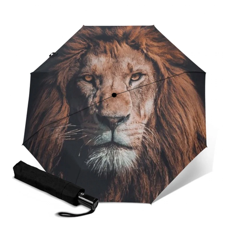 Роскошный двойной автоматический складной зонт Компактный Зонт с защитой от