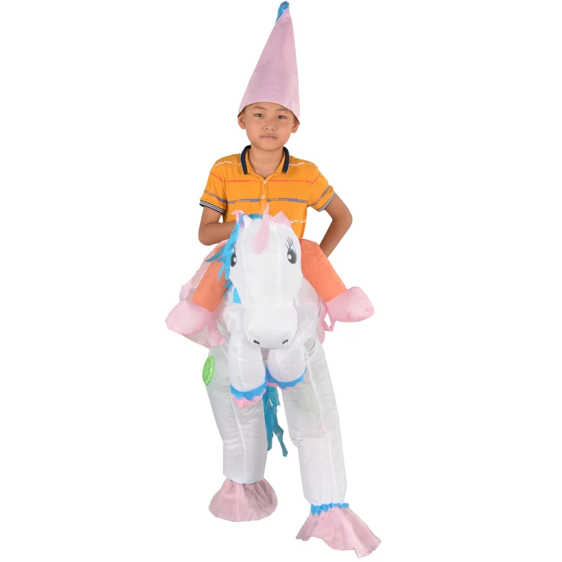 

Anime Purim Mascot Kids Unicorn Inflatable Costume Halloween Cosplay Costumes Christmas Carnival Party Dress