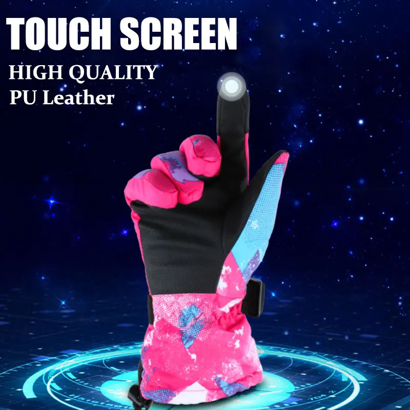 Лыжные перчатки с сенсорным экраном для мужчин женщин мальчиков и девочек