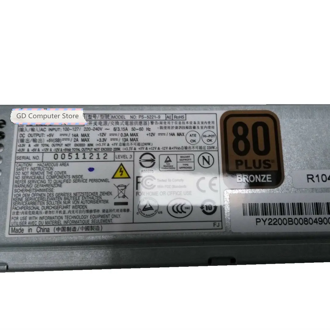 GD Оригинал для DELL PE-5221 220W TFX источник питания PE-5221-08 AF PS-5221-9 06 телефон полностью
