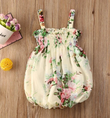 Новое летнее платье для маленьких девочек 0-24 месяцев без рукавов с цветочным