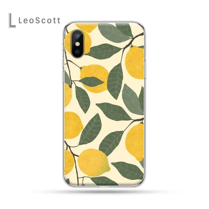 

Lemon Summer fresh fruit Phone Case For iphone 12 5 5s 5c se 6 6s 7 8 plus x xs xr 11 pro max mini high quality capa