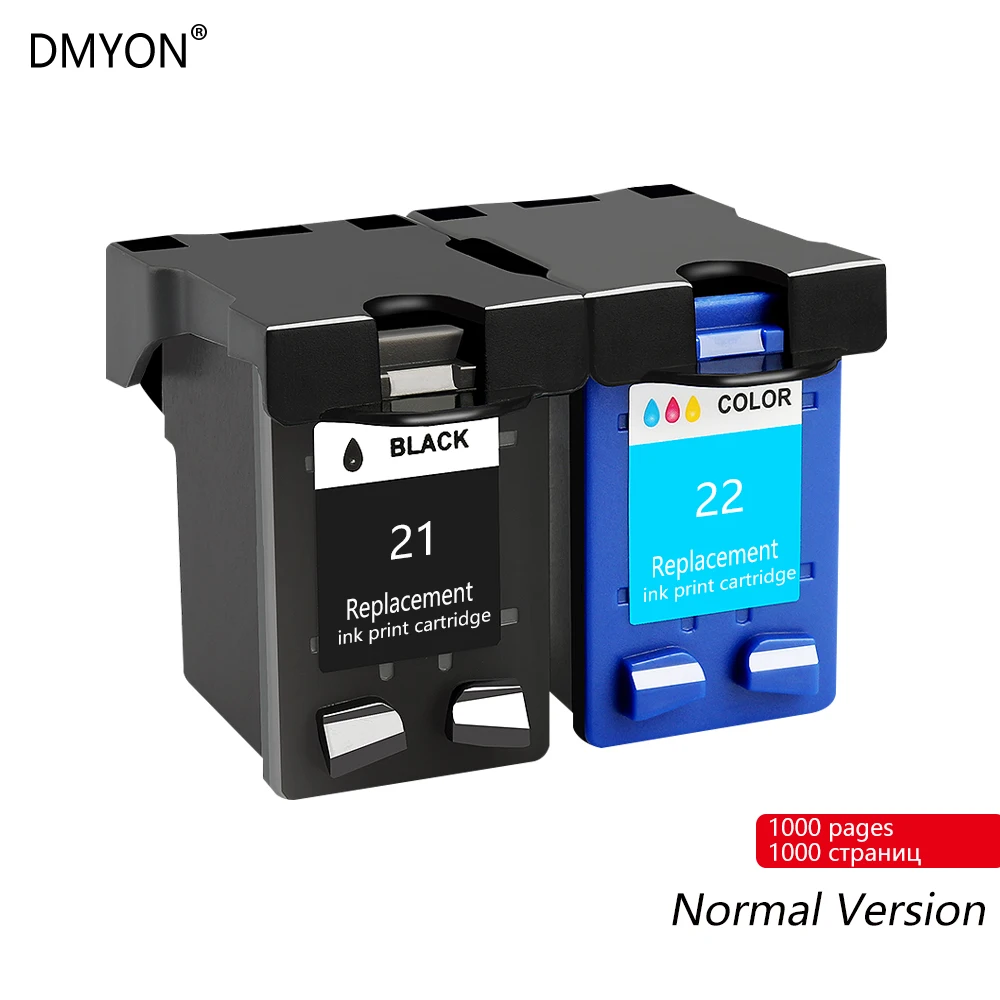 DMYON 21XL 22XL перезаправляемый картридж с чернилами для принтера Hp 21 22 принтер с чернилами Hp Deskjet F2180 F2200 F2280 F4180 F300 F380 380 D2300 картриджи для принтеров