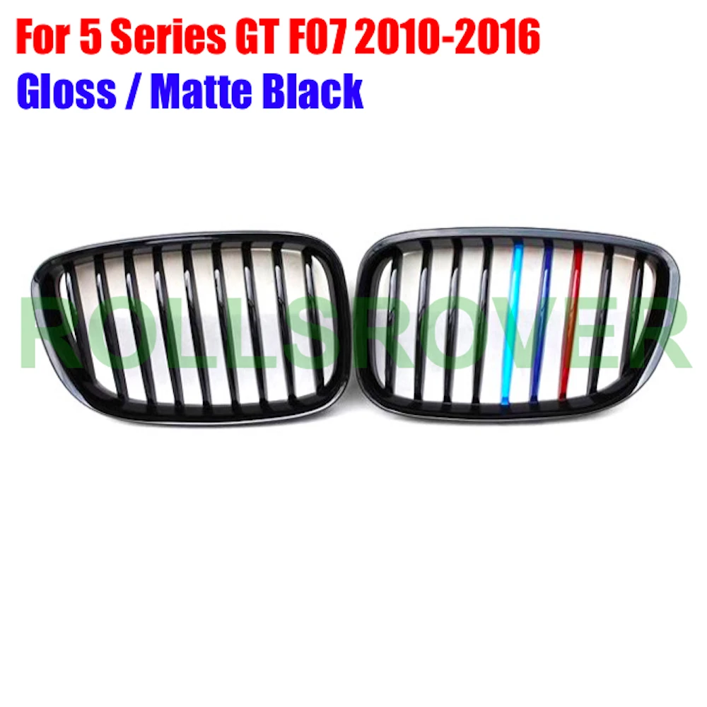 Решетка для переднего бампера ROLLSROVER из черного АБС-пластика 5 серии GT F07 2010-2016 3