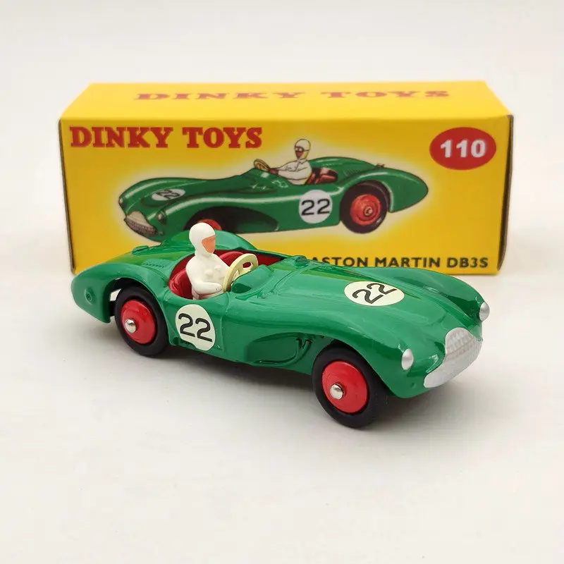 DeAgostini 1:43 Dinky Toys 110 Aston Martin DB3 Sports #22 модели из литого под давлением зеленого цвета| |