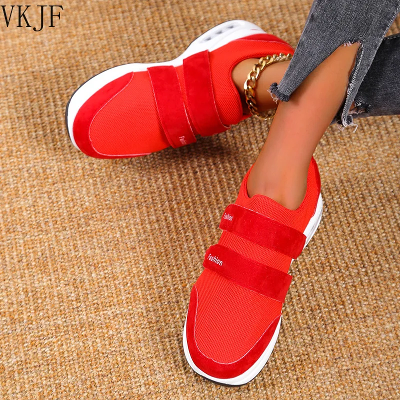 

Женская Повседневная обувь 2021, модная повседневная спортивная обувь на липучке, женская обувь на платформе, Женская Яркая обувь для бега, же...