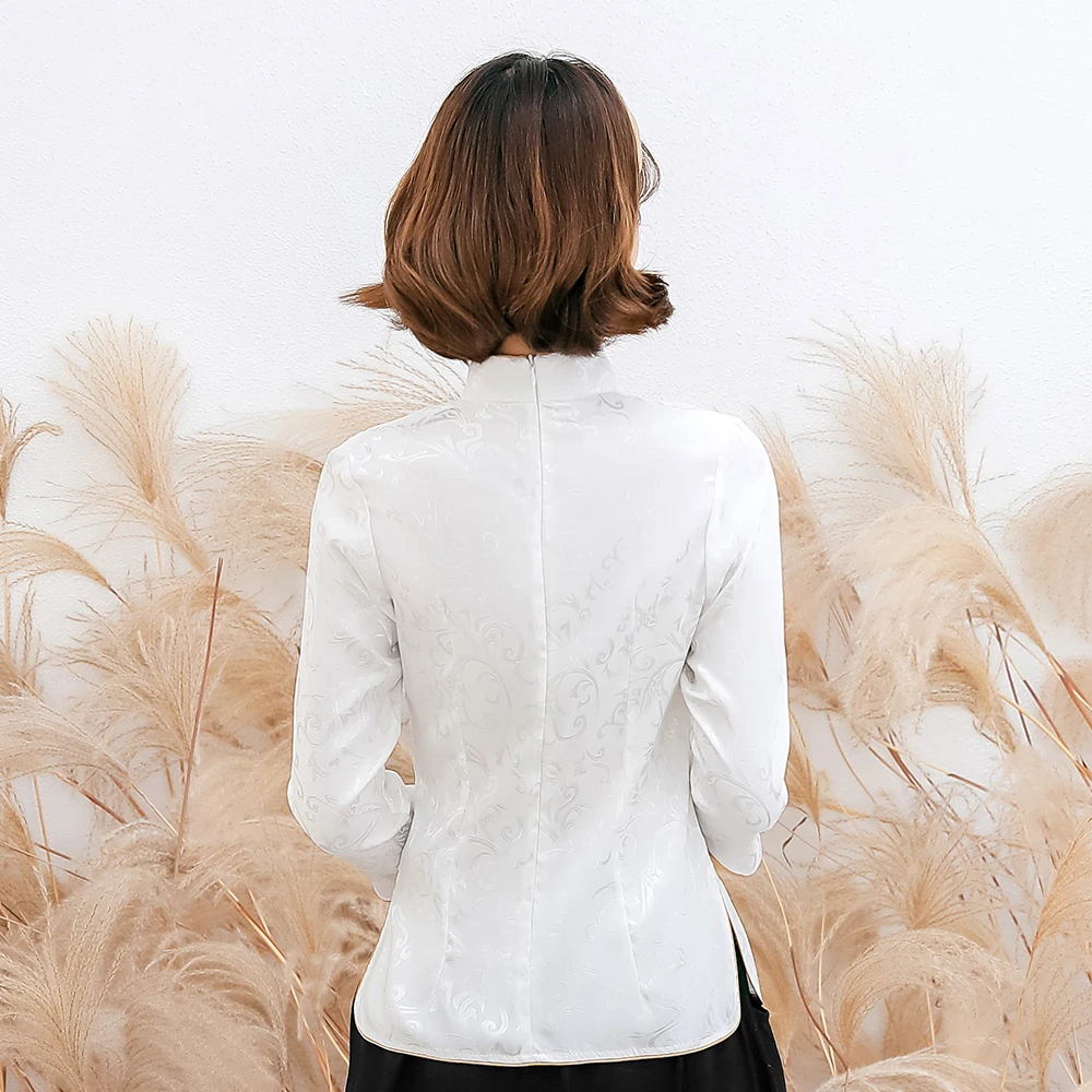 Женская атласная блузка на пуговицах элегантная белая рубашка с коротким