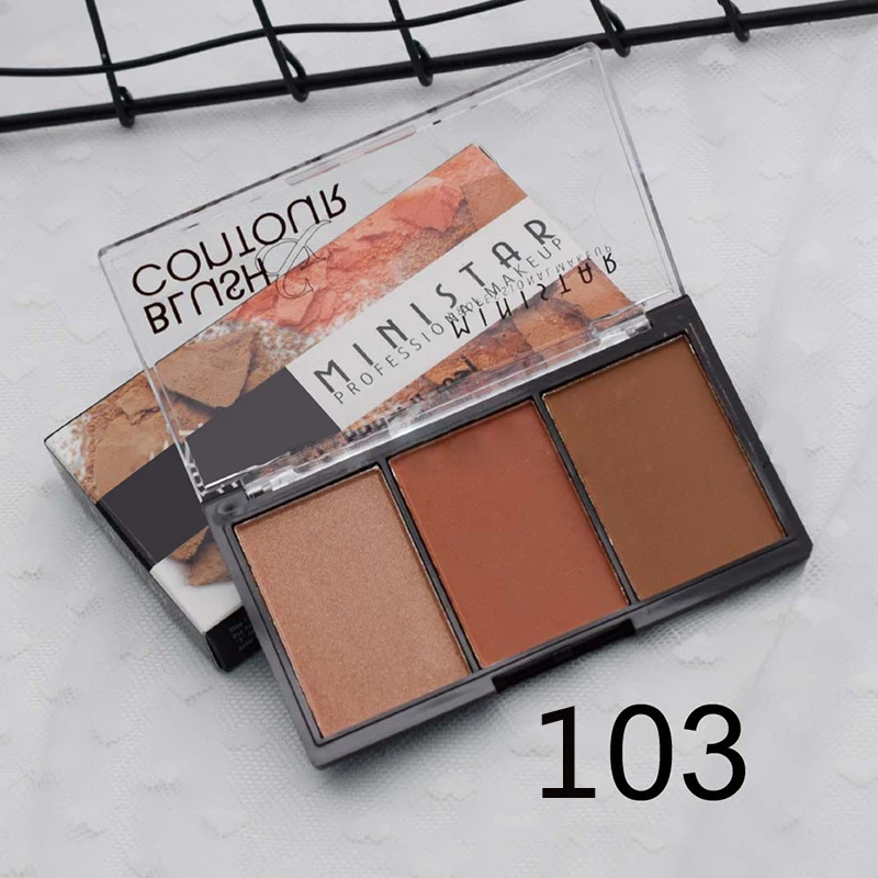1 Набор 3 цвета контурная Палитра для лица корректор хайлайтер бронзер макияж ZGOOD|