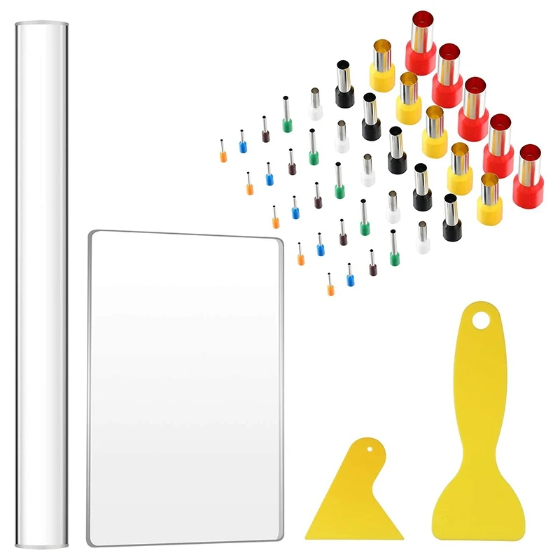 

44 Pcs Acrylic Clay Cutter Set, Polymer Clay Roller,Acrylic Sheet, Clay Tools And Supplies For Clay DIY Making Shaping