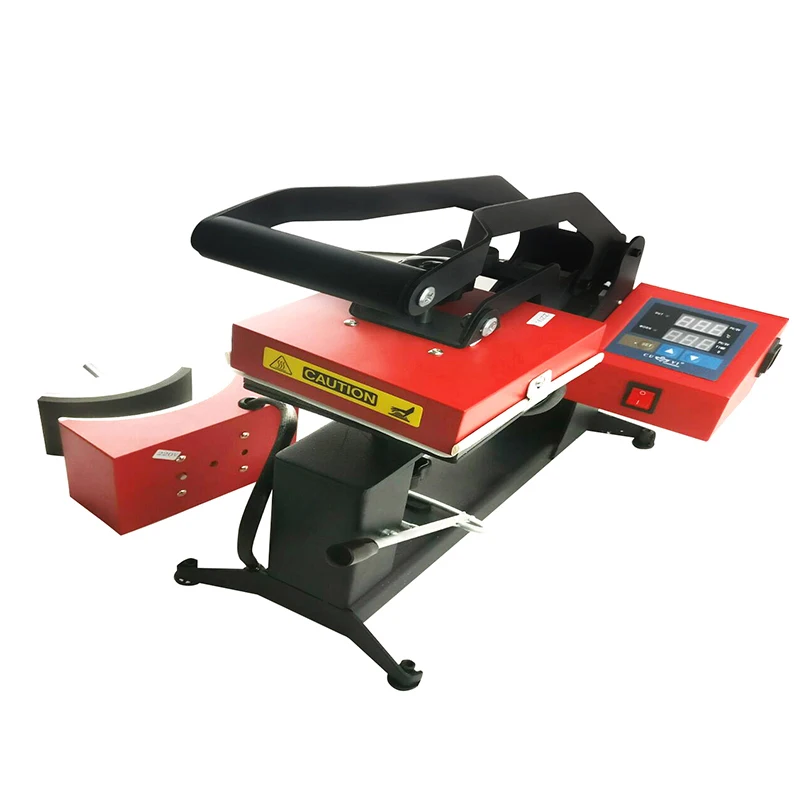 3 в 1 комбинированный двойной Дисплей Кепки тепла Пресс машина 15x15 см