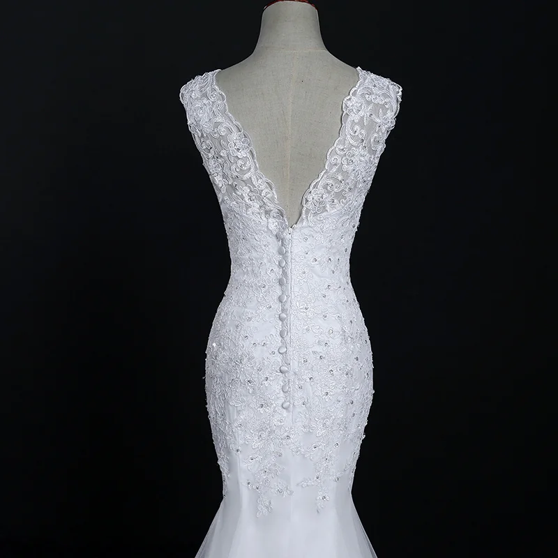 

Best Selling Large Size Wedding Dress Lace Mermaid Bride Length Flight