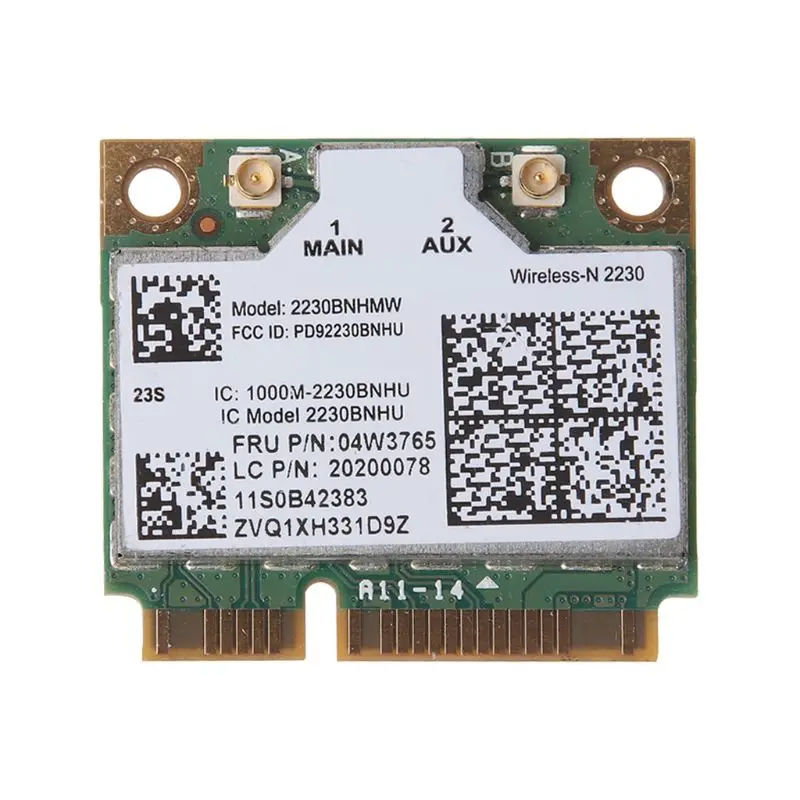 

Wireless Net-work Card 2230 Bluetooth 4.0 Wifi N2230 300M Mini Pcie Card 04w3765 for Y400 Y500 Intel 2230