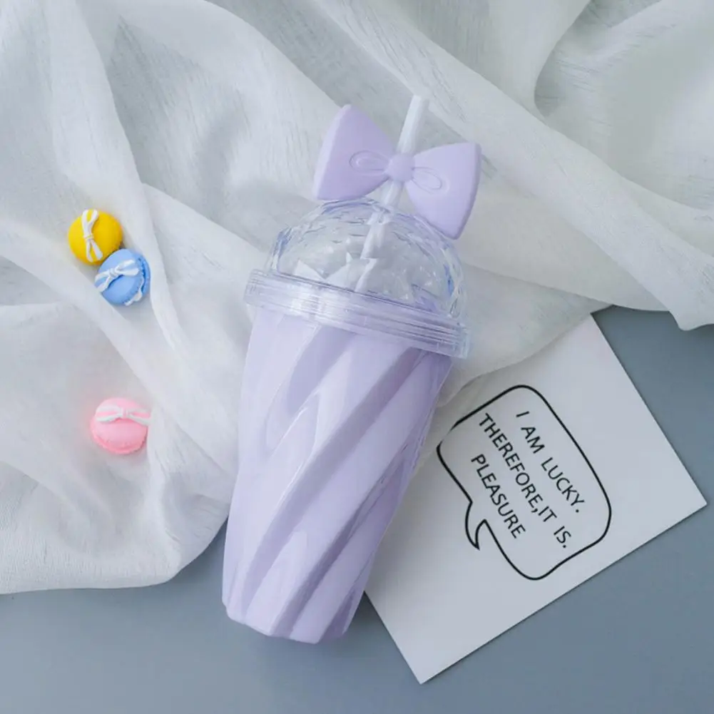 Studyset 400 мл милый бантик цветастый с переплетенными линиями чашка соломинкой для