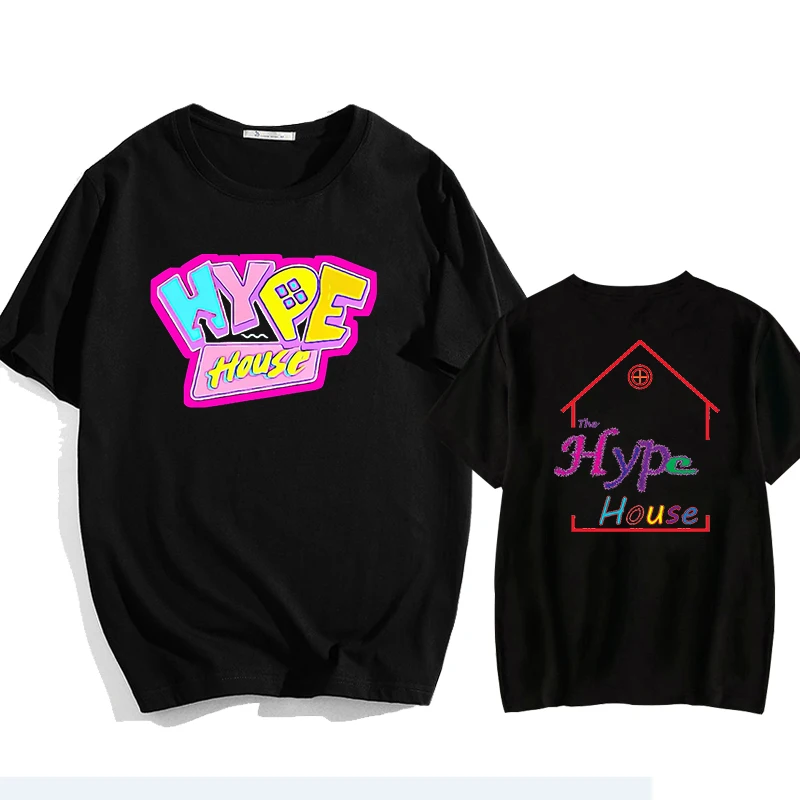 Новинка футболка The Hype House летние футболки с коротким рукавом Женские топы для