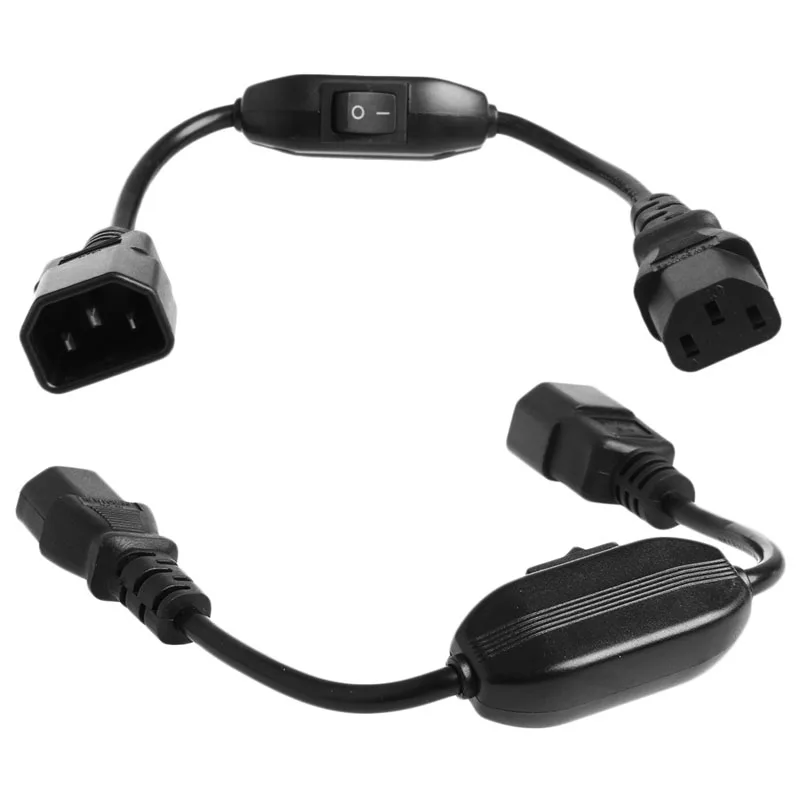 PDU UPS IEC 320 C14 штекер на C13 гнездо удлинитель с переключателем вкл/выкл 30 см |