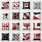 Декоративный чехол для подушки Elife 45*45 см с красным сердцем из полиэстера и хлопка, украшение для дома, автомобильная наволочка для подушки, для влюбленных, диванная подушка, чехол