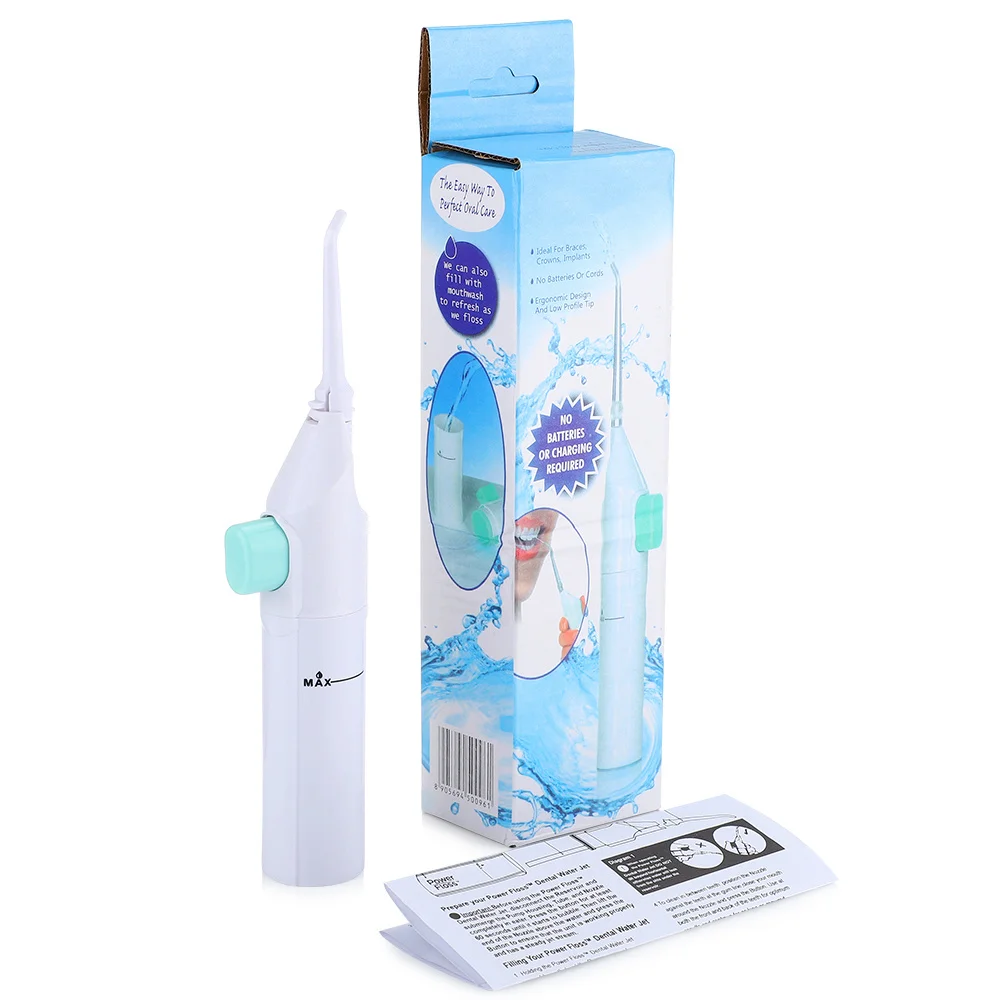 

New 2020 Manual Water Flosser Portable Travel Oral Irrigator Cordless Teeth Cleaner Mouth Cleaning No Electricity Needed Floss