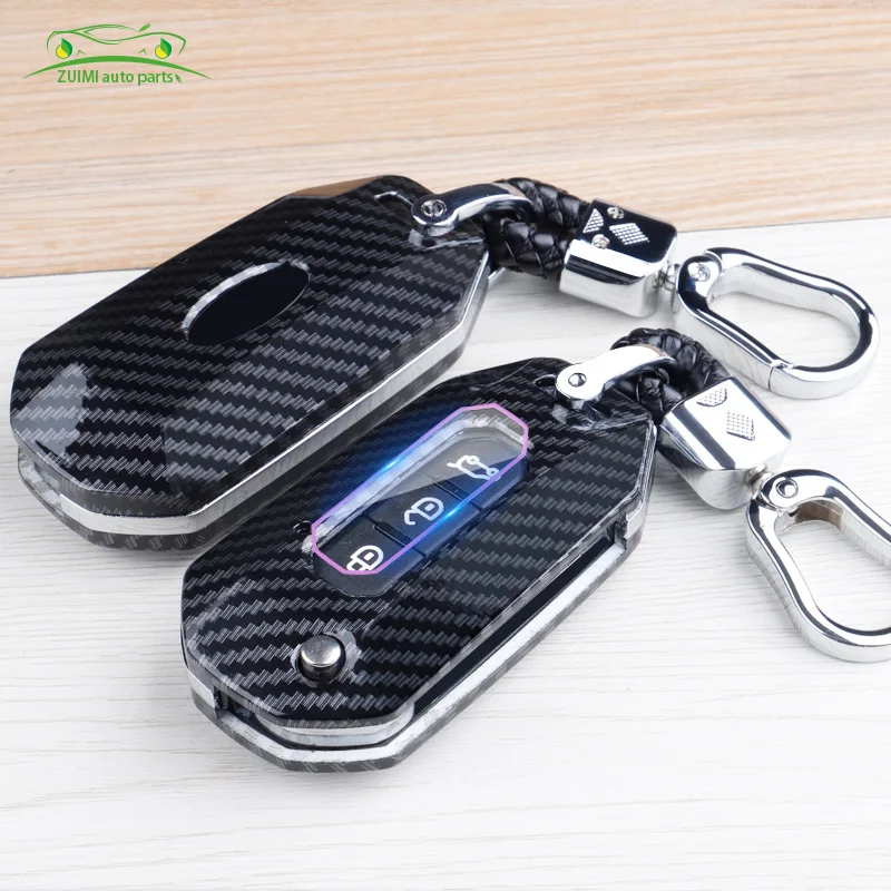 

Car key cover, carbon fiber support cover for ford ranger c-max s-max focus galaxy mondeo transit tourneo personalized st fiesta