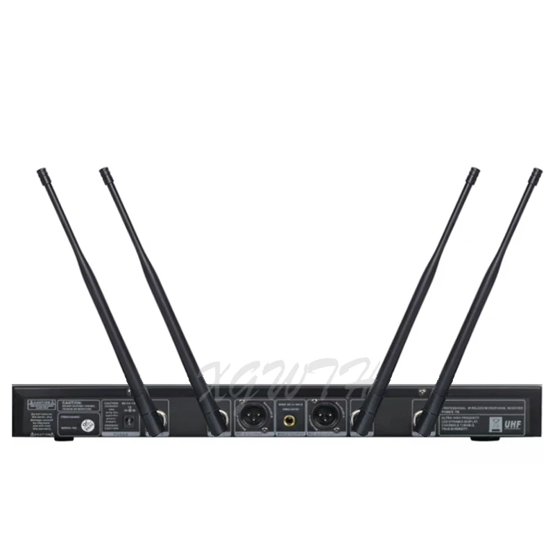 저렴한 UHF 무선 마이크 시스템 트루 다이버시티 2 다이나믹 카디오이드 헤드셋 마이크, 무대 공연 DJ 교회용