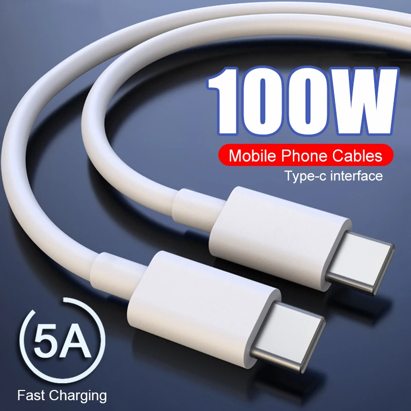 

USB C to USB Type C for Xiaomi Huawei Samsung PD 100W 60W Cable for MacBook iPad Pro Quick Charge 4.0 USB-C Fast USB Charge Cord