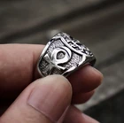 Мужское кольцо Juno, с египетским фараоновым глазом, амулетом хора, мотоциклистом, серебряное кольцо с крестом, египетское кольцо