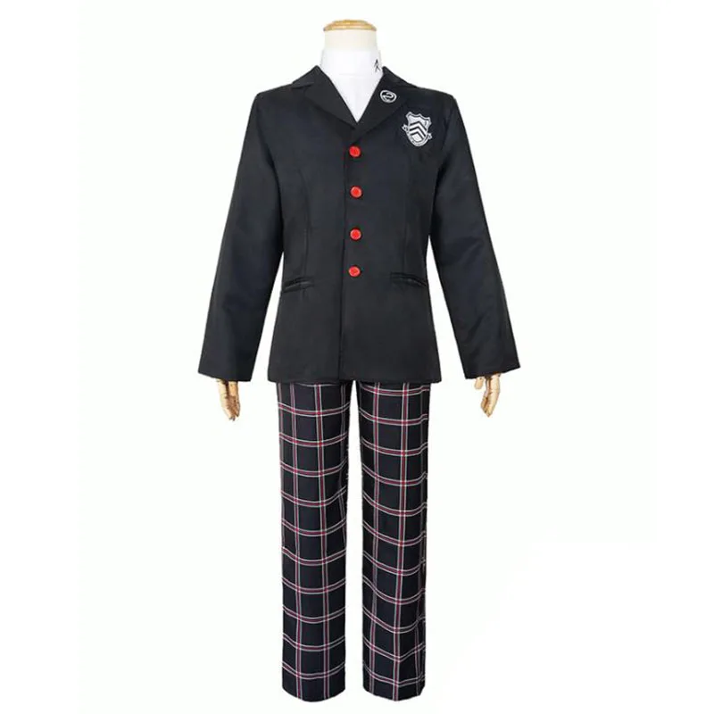 

Persona 5 Amamiya Ren Cosplay Anime Role Costume Custom Made Sets Outfits Cos Suits Long Sleeve Shirt Printing Pants Skirts
