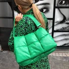 Модные стеганые женские сумки на плечо, дизайнерская брендовая сумка, роскошная нейлоновая вместительная стеганая Хлопковая Сумка через плечо, большая зимняя сумка-тоут