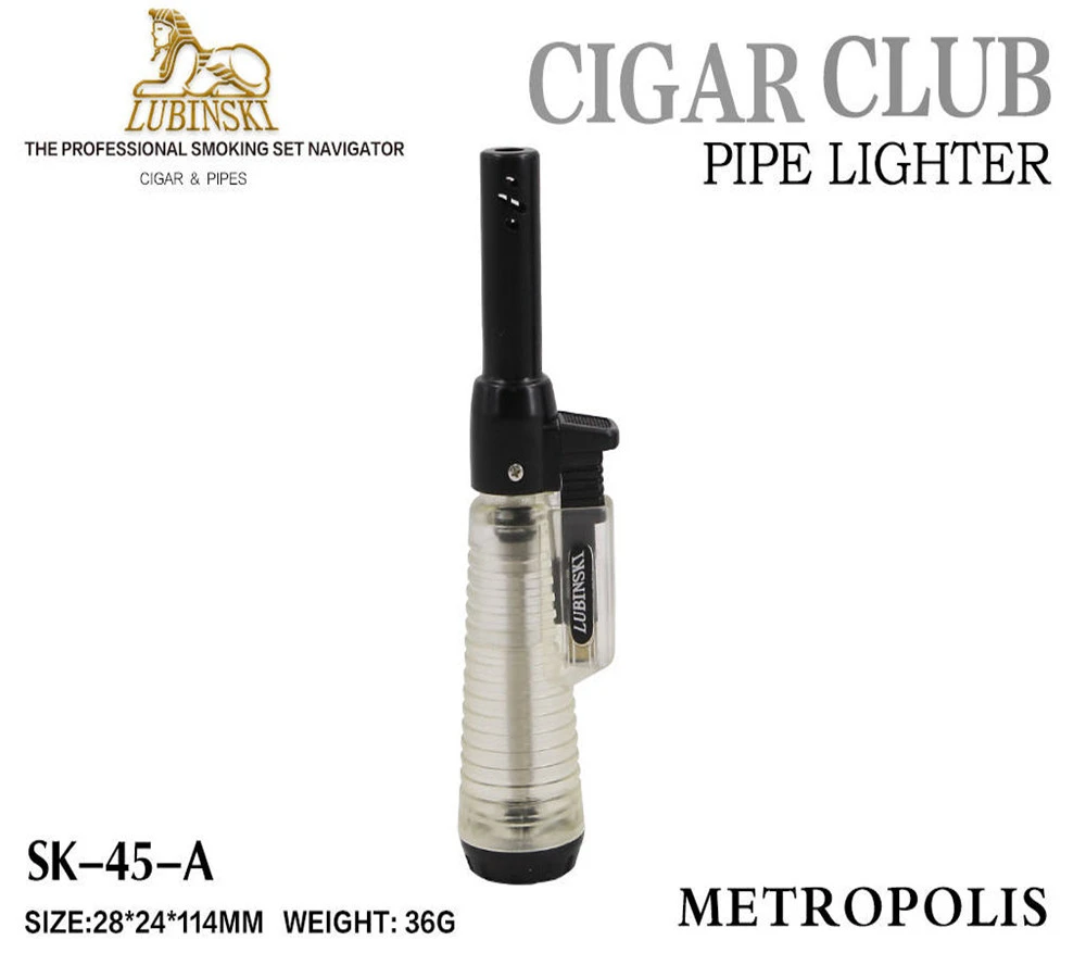 

2020 Lubinski Windproof Lighter BBQ Jet Gas Cigar Lighter Turbo Metal Kitchen Cigar Spray Gun Outdoor Gadgets