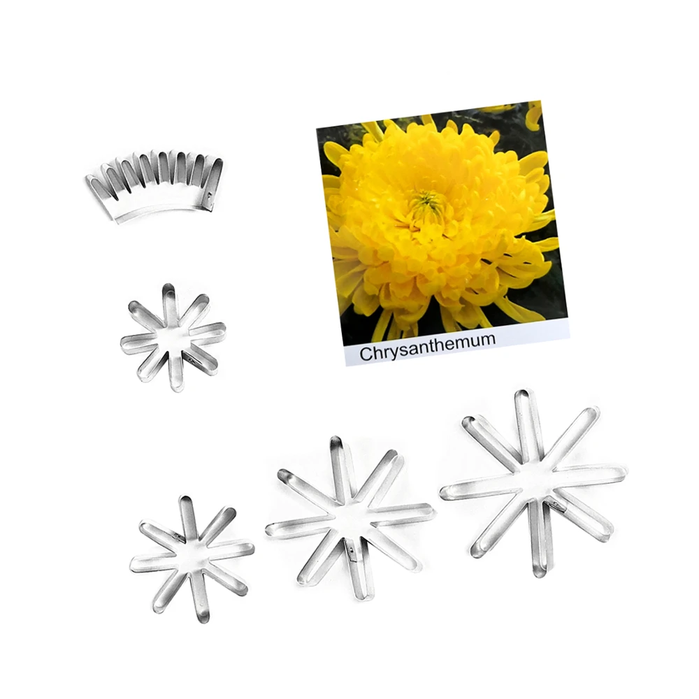 Сахарная помадка Chrysantnemum ножи для цветов украшения тортов выпечки Полимерная
