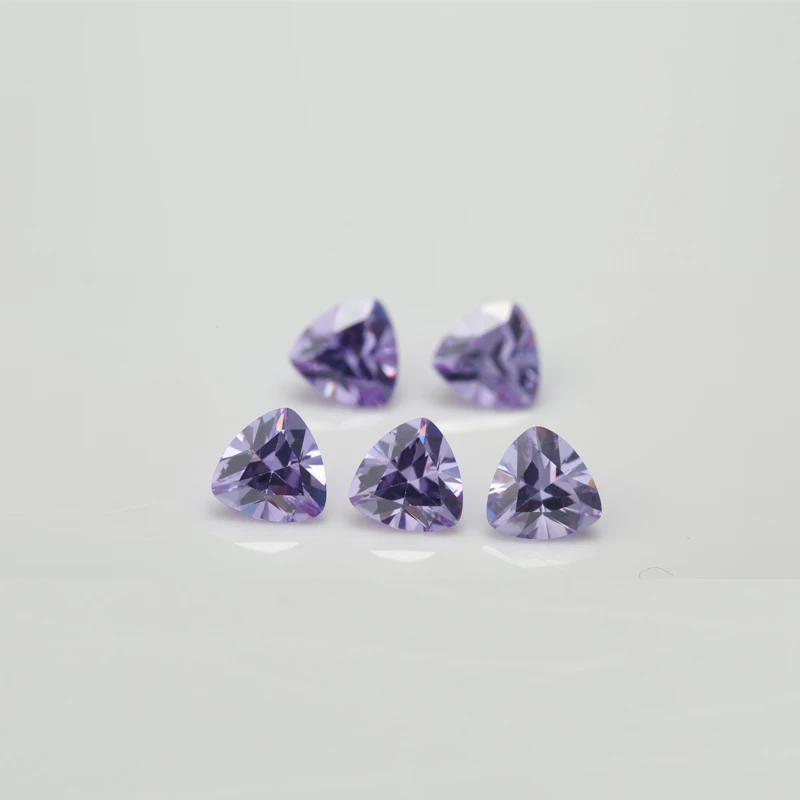 

9 colors Trillion Shape 3x3~15x15 AAAAA White , Voilet,Olive ,Purple, Black, Pink Cubic Zirconia Loose cz Stone
