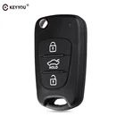 Раскладной чехол KEYYOU для автомобильного ключа-пульта с 3 кнопками для Hyundai