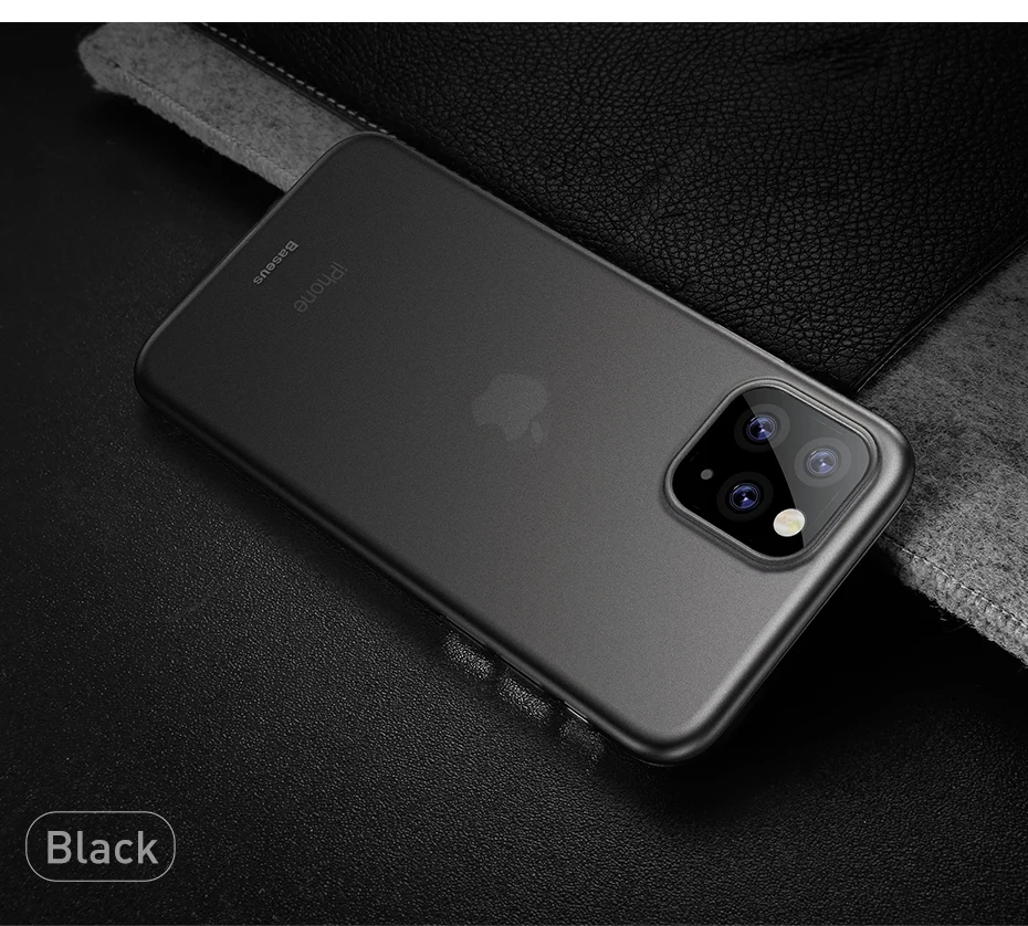Baseus Роскошный чехол для iPhone 11 Pro Max 0,4 мм ультра тонкий PP Coque Fundas для iPhone X Xr Xs Max защитный чехол на заднюю панель