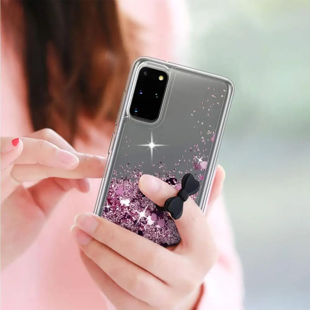 Чехол с жидким сыпучим песком и блестками для Samsung Galaxy A71 A51 A70 A50 A20 A30 A10 Note 20 S20 Ultra S10