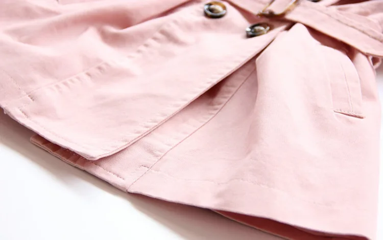 Детская демисезонная куртка для девочек двубортное пальто красного розового