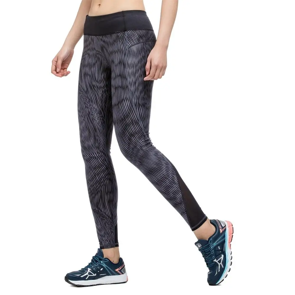 Xtep Модные женские облегающие брюки леггинсы с волнистым узором спортивные штаны