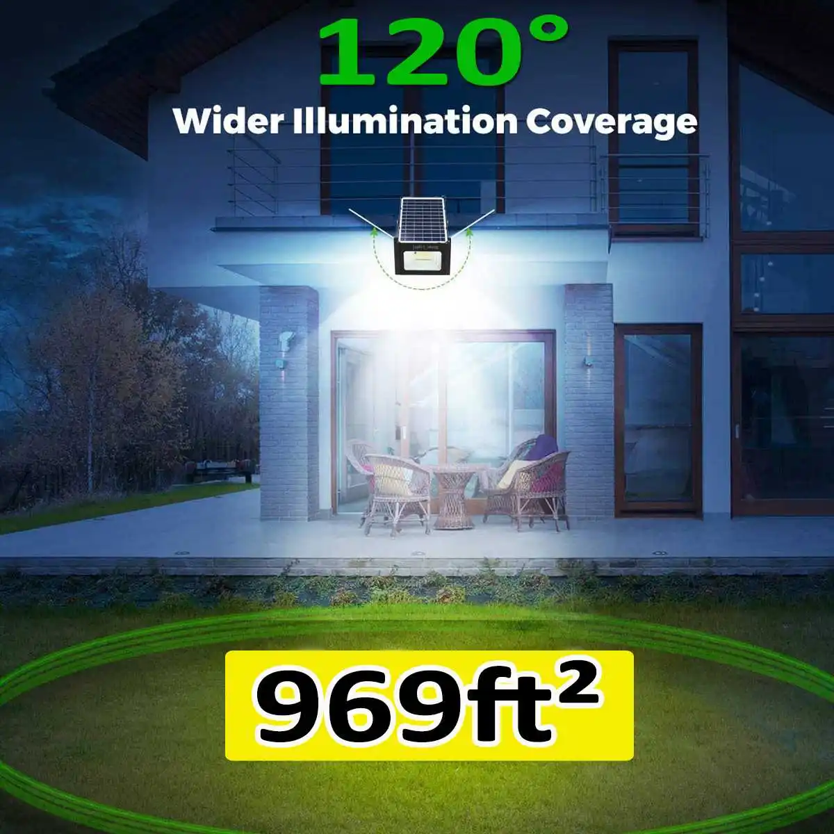 

2000W 1841 Led Solar Lamp Solar Flood Light Outdoor Waterproof Garden Lighting Street Light Wall Lamps Solar Panel Led Light