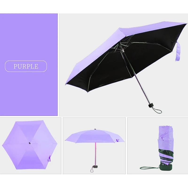 

Складной карманный мини-зонт, легкий зонтик от дождя с защитой от ультрафиолета для путешествий ASD88