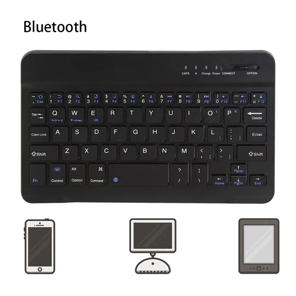 Тонкая беспроводная Bluetooth клавиатура для iMac iPad Android телефон ноутбук планшетный ПК